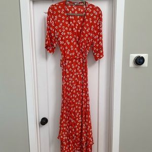 GANNI Floral Print Long Dress